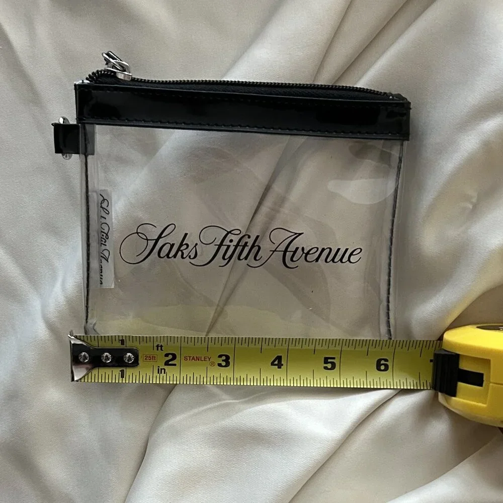 Saks Fifth Avenue - Plastic Clear Make-Up Bag - Brand New